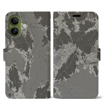 【呉（広島県）】地図柄iPhoneケース（手帳タイプ）