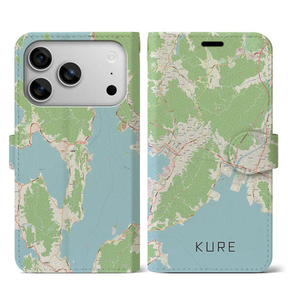 【呉（広島県）】地図柄iPhoneケース（手帳タイプ）