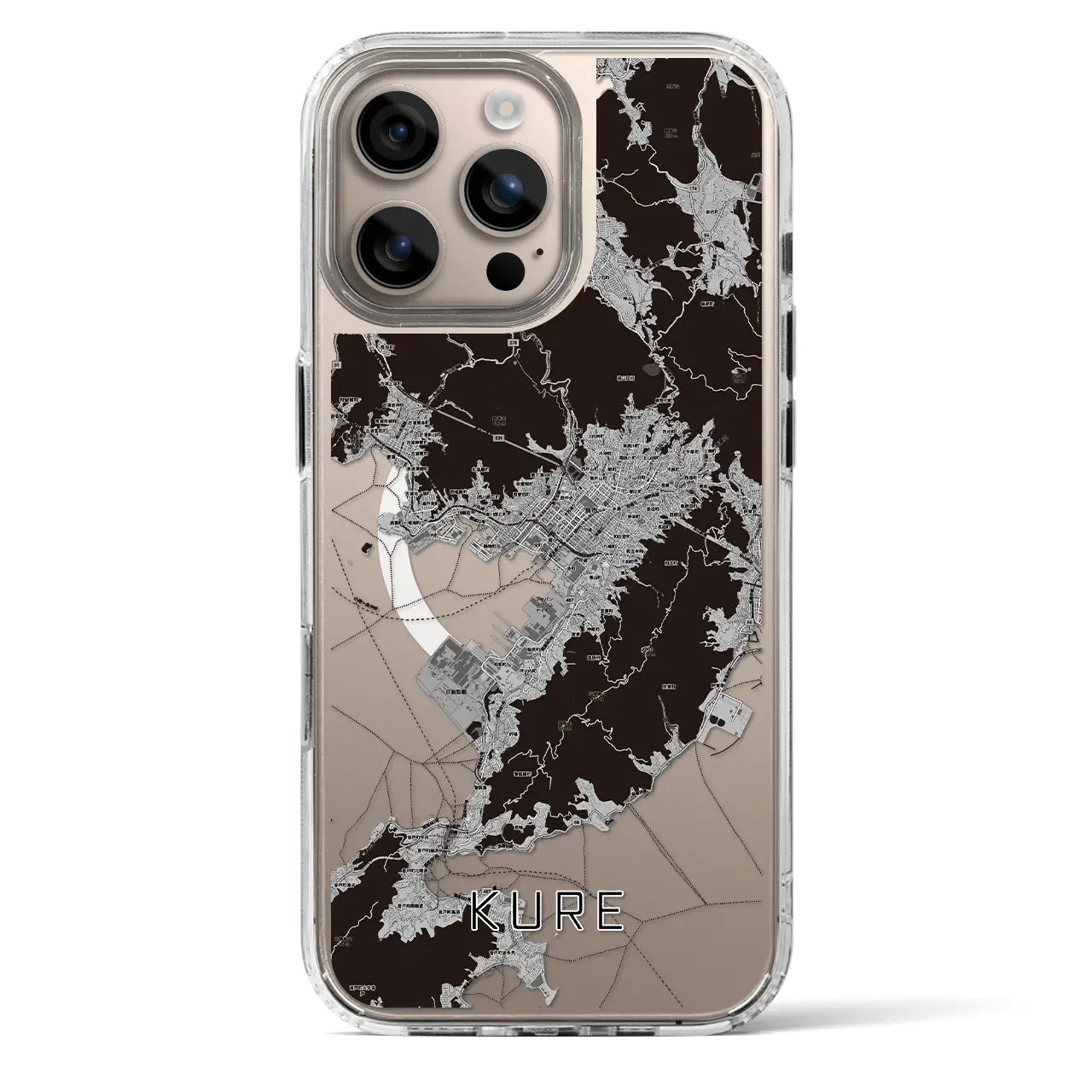 【呉（広島県）】地図柄iPhoneケース（MagSafeタイプ）