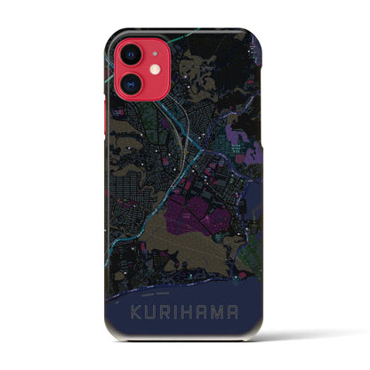 【久里浜（神奈川県）】地図柄iPhoneケース（バックカバータイプ）