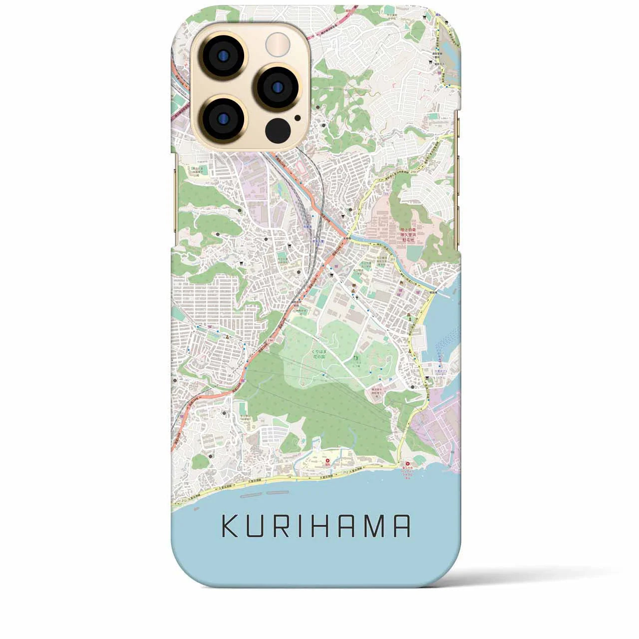 【久里浜（神奈川県）】地図柄iPhoneケース（バックカバータイプ）