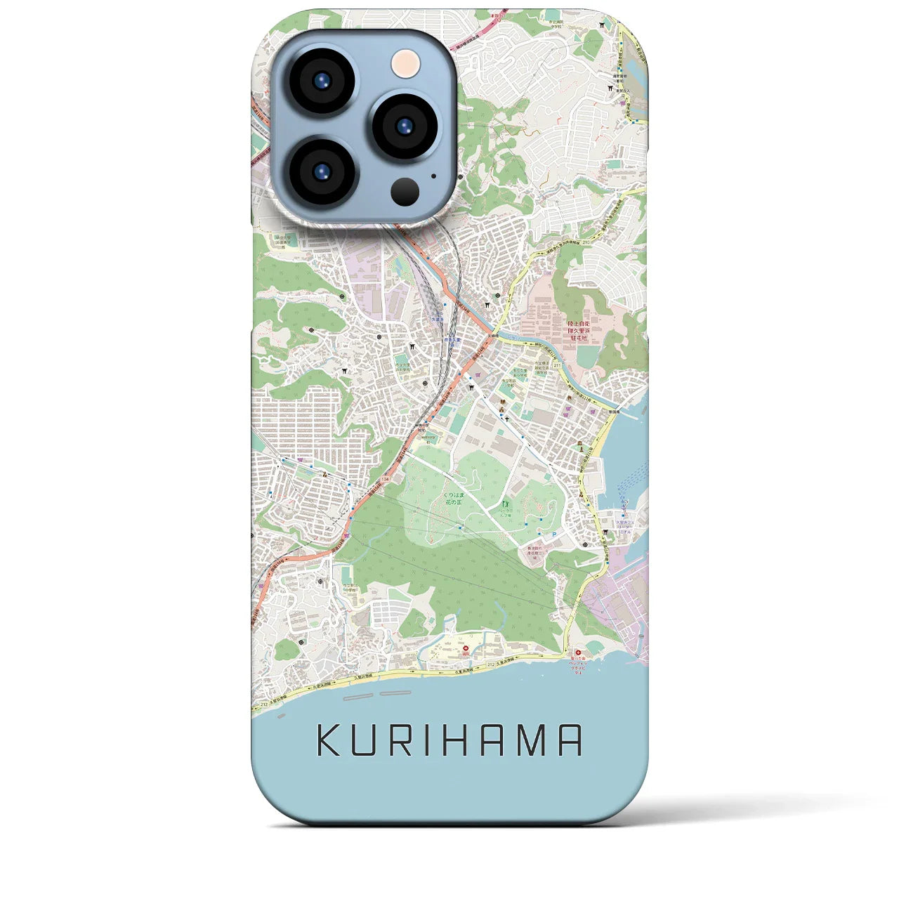 【久里浜（神奈川県）】地図柄iPhoneケース（バックカバータイプ）