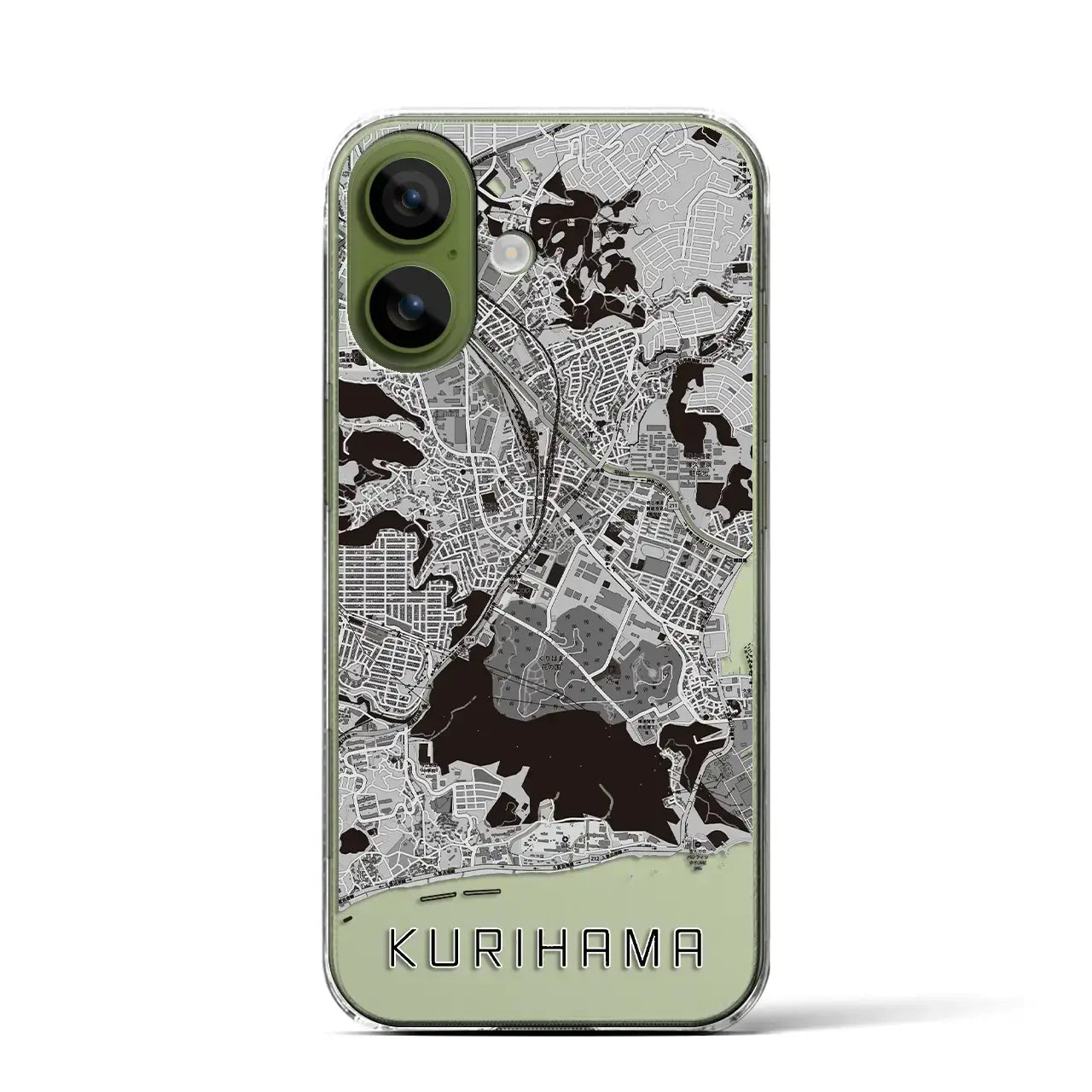 【久里浜（神奈川県）】地図柄iPhoneケース（クリアタイプ）
