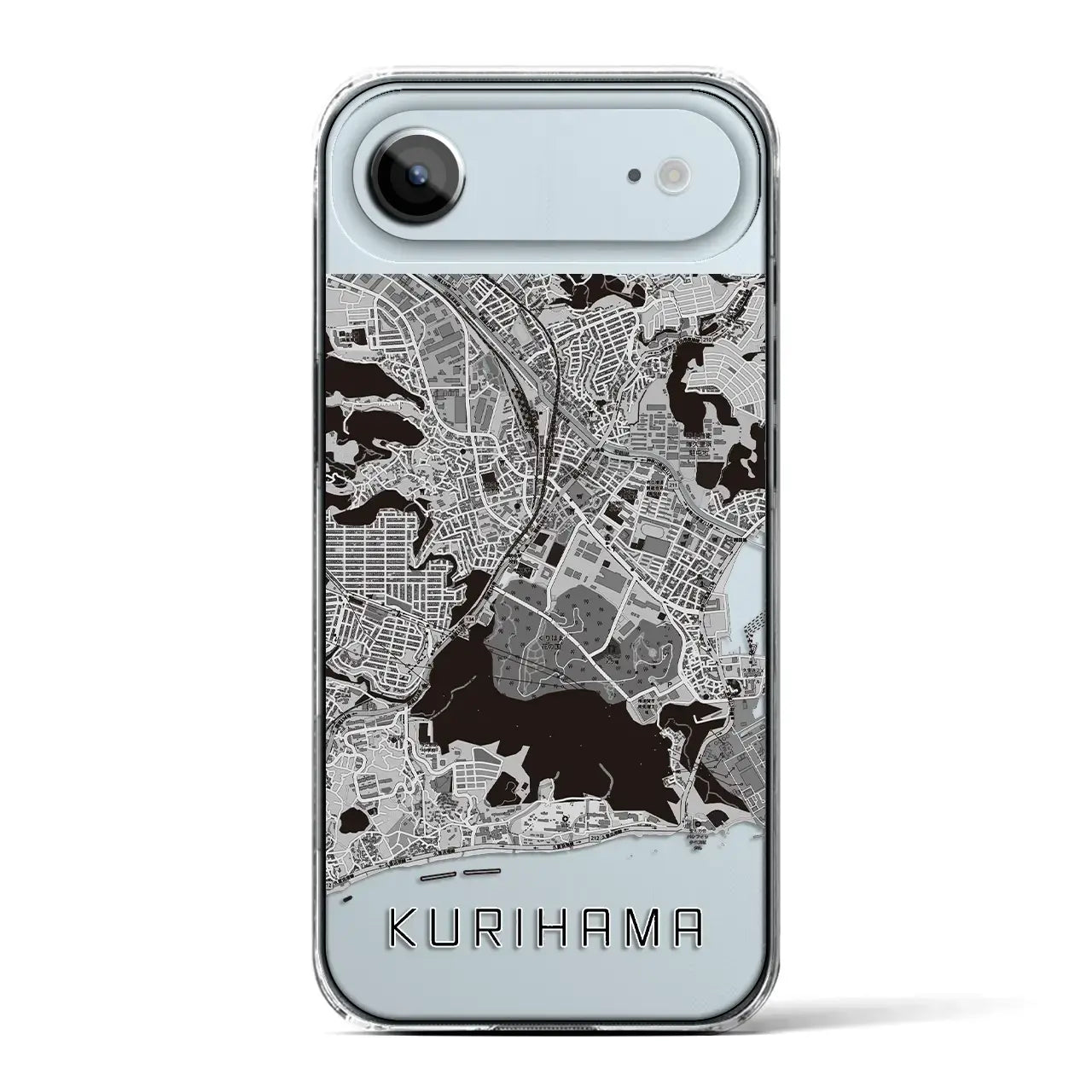 【久里浜（神奈川県）】地図柄iPhoneケース（クリアタイプ）