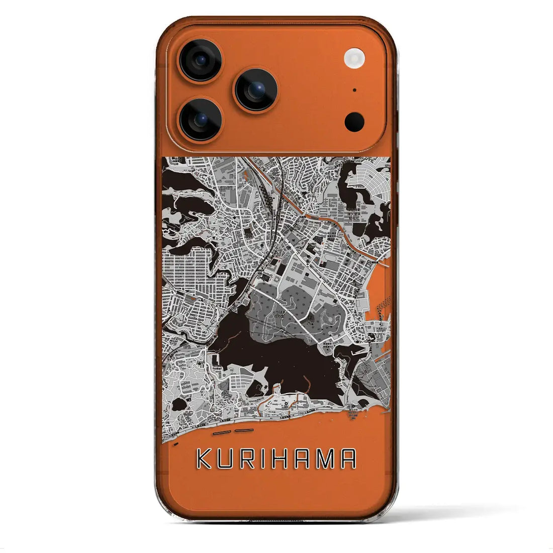 【久里浜(神奈川県)】地図柄iPhoneケース(クリアタイプ)モノトーン・iPhone 17 Pro Max 用