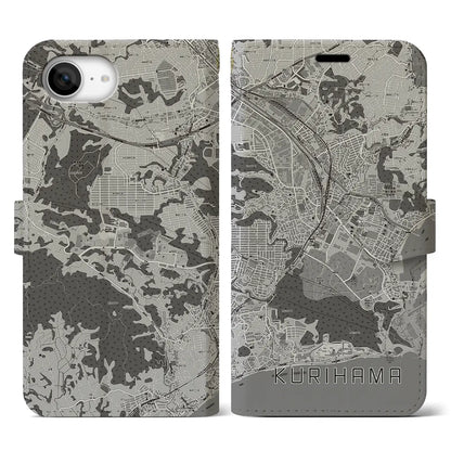 【久里浜（神奈川県）】地図柄iPhoneケース（手帳タイプ）