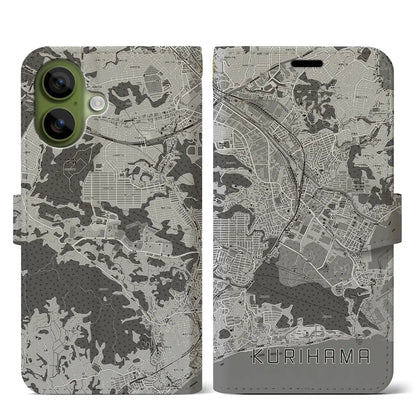 【久里浜（神奈川県）】地図柄iPhoneケース（手帳タイプ）