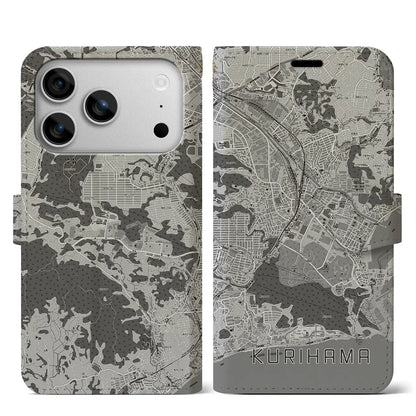 【久里浜（神奈川県）】地図柄iPhoneケース（手帳タイプ）