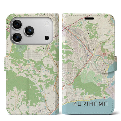 【久里浜（神奈川県）】地図柄iPhoneケース（手帳タイプ）