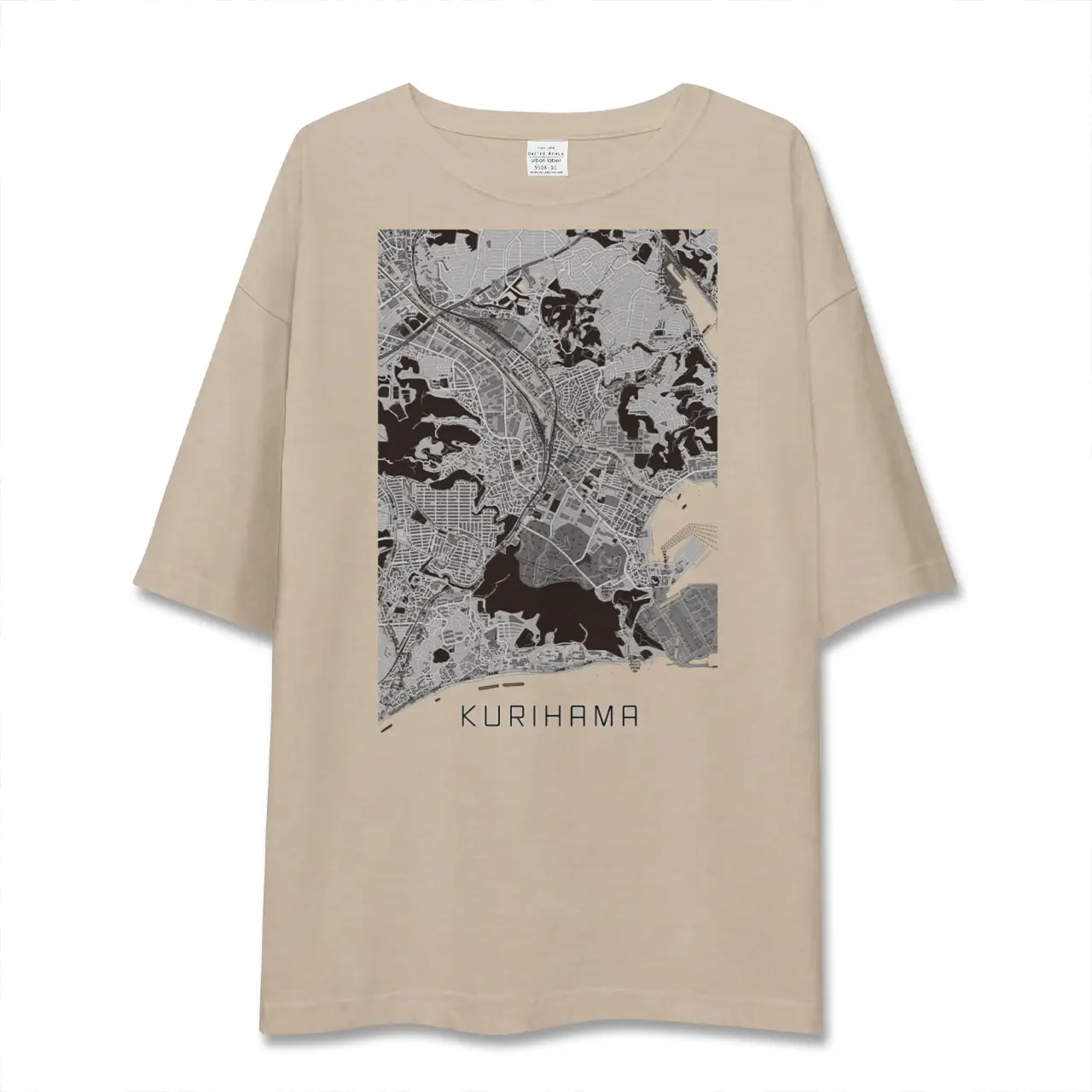 【久里浜（神奈川県）】地図柄ビッグシルエットTシャツ