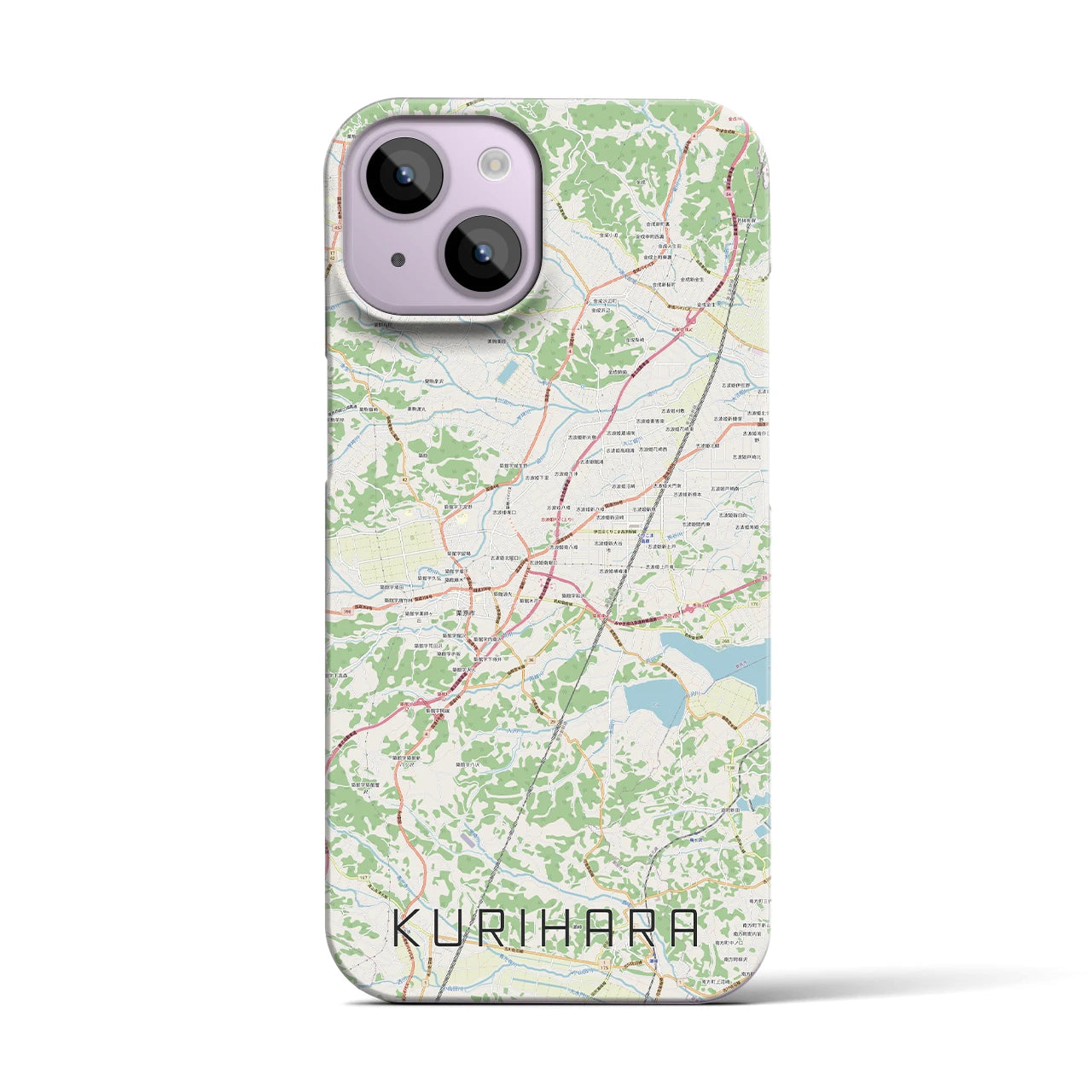 【栗原（宮城県）】地図柄iPhoneケース（バックカバータイプ）
