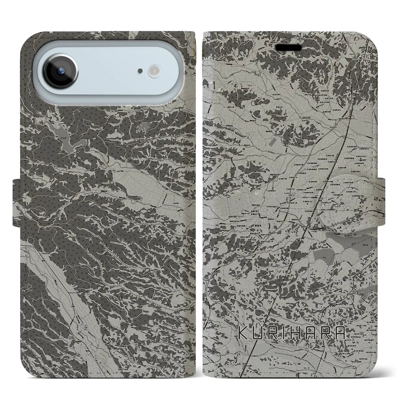 【栗原（宮城県）】地図柄iPhoneケース（手帳タイプ）