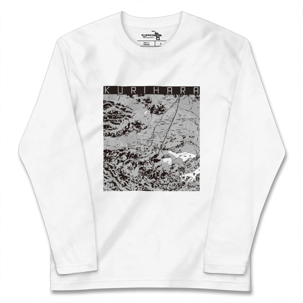 【栗原（宮城県）】地図柄ロングスリーブTシャツ