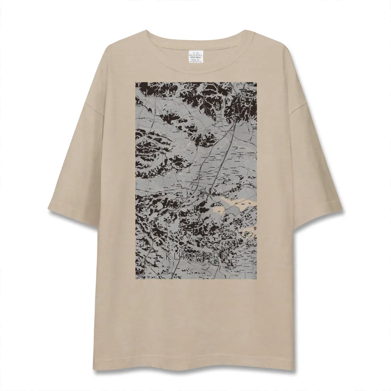 【栗原（宮城県）】地図柄ビッグシルエットTシャツ