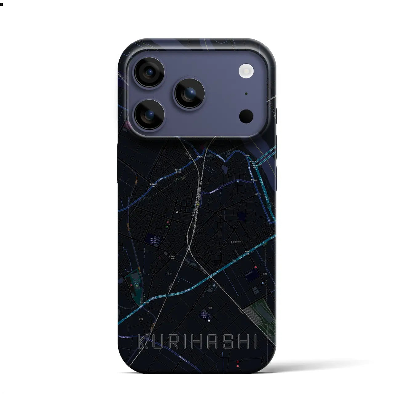 【栗橋（埼玉県）】地図柄iPhoneケース（バックカバータイプ）