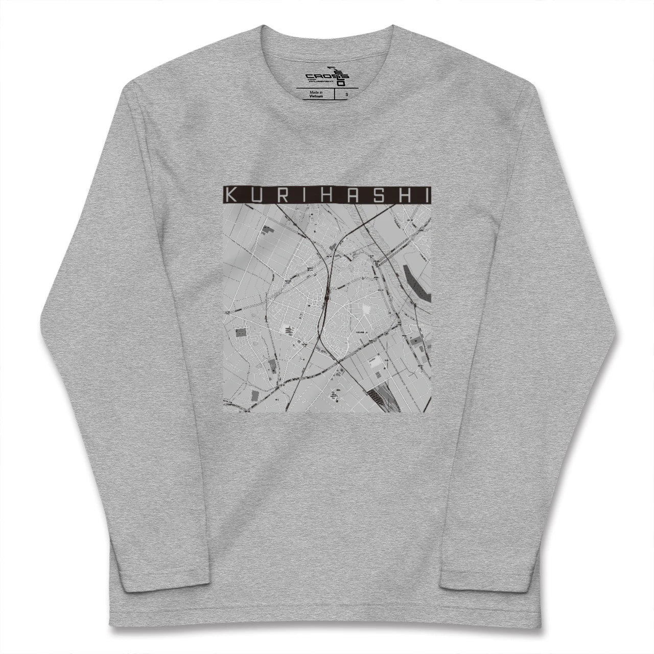 【栗橋（埼玉県）】地図柄ロングスリーブTシャツ
