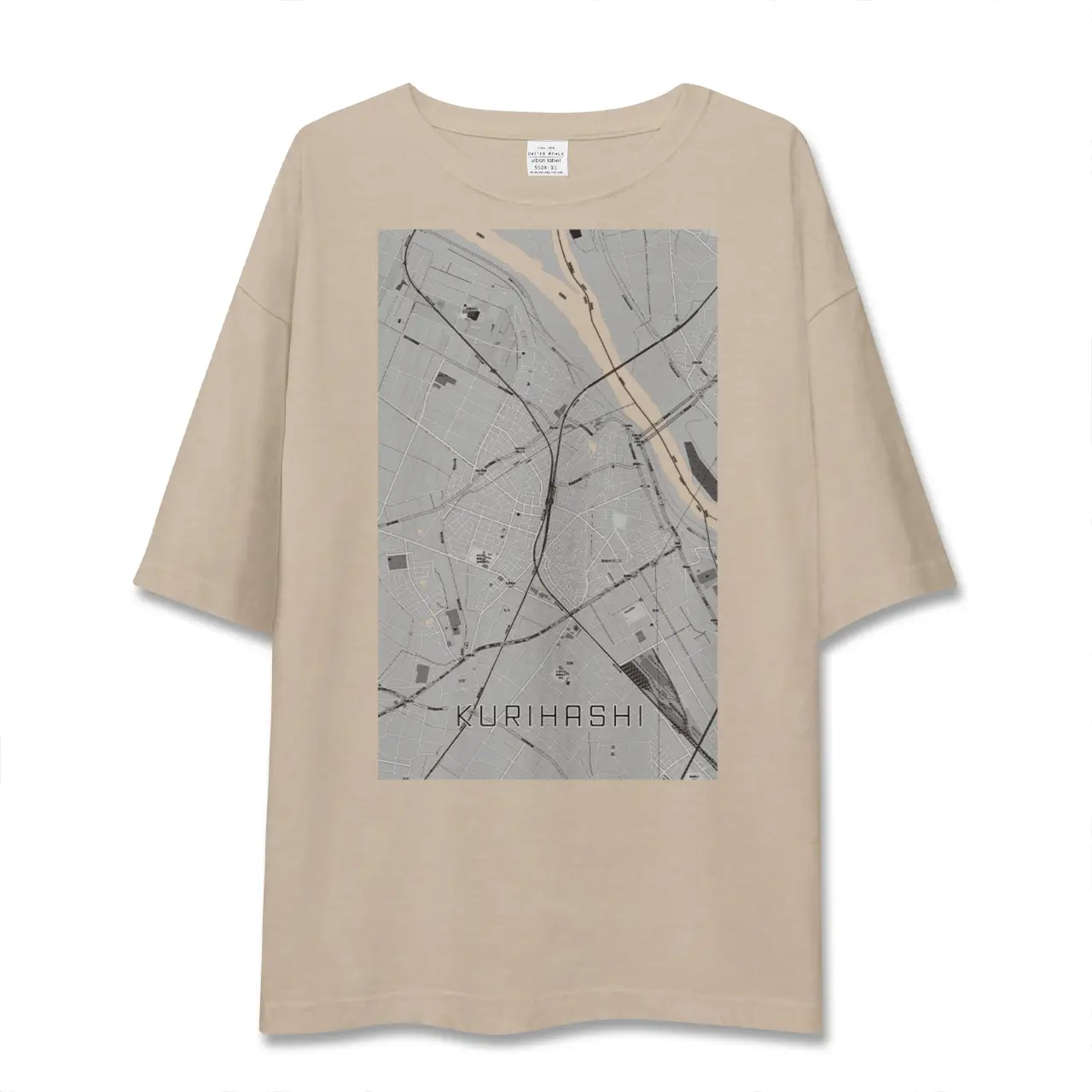 【栗橋（埼玉県）】地図柄ビッグシルエットTシャツ