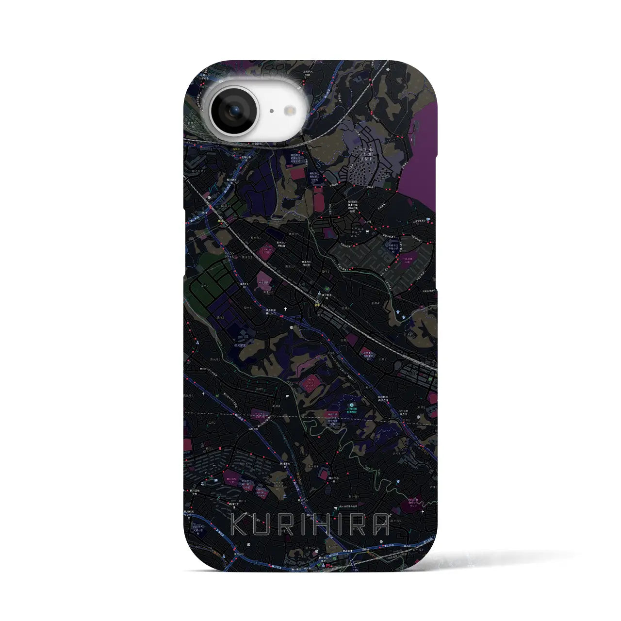 【栗平（神奈川県）】地図柄iPhoneケース（バックカバータイプ）