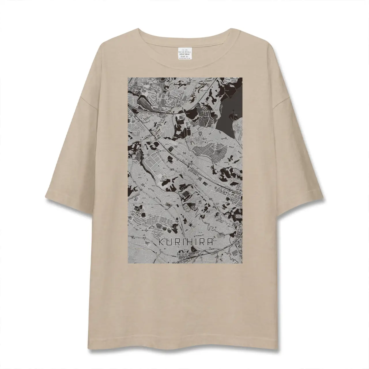 【栗平（神奈川県）】地図柄ビッグシルエットTシャツ