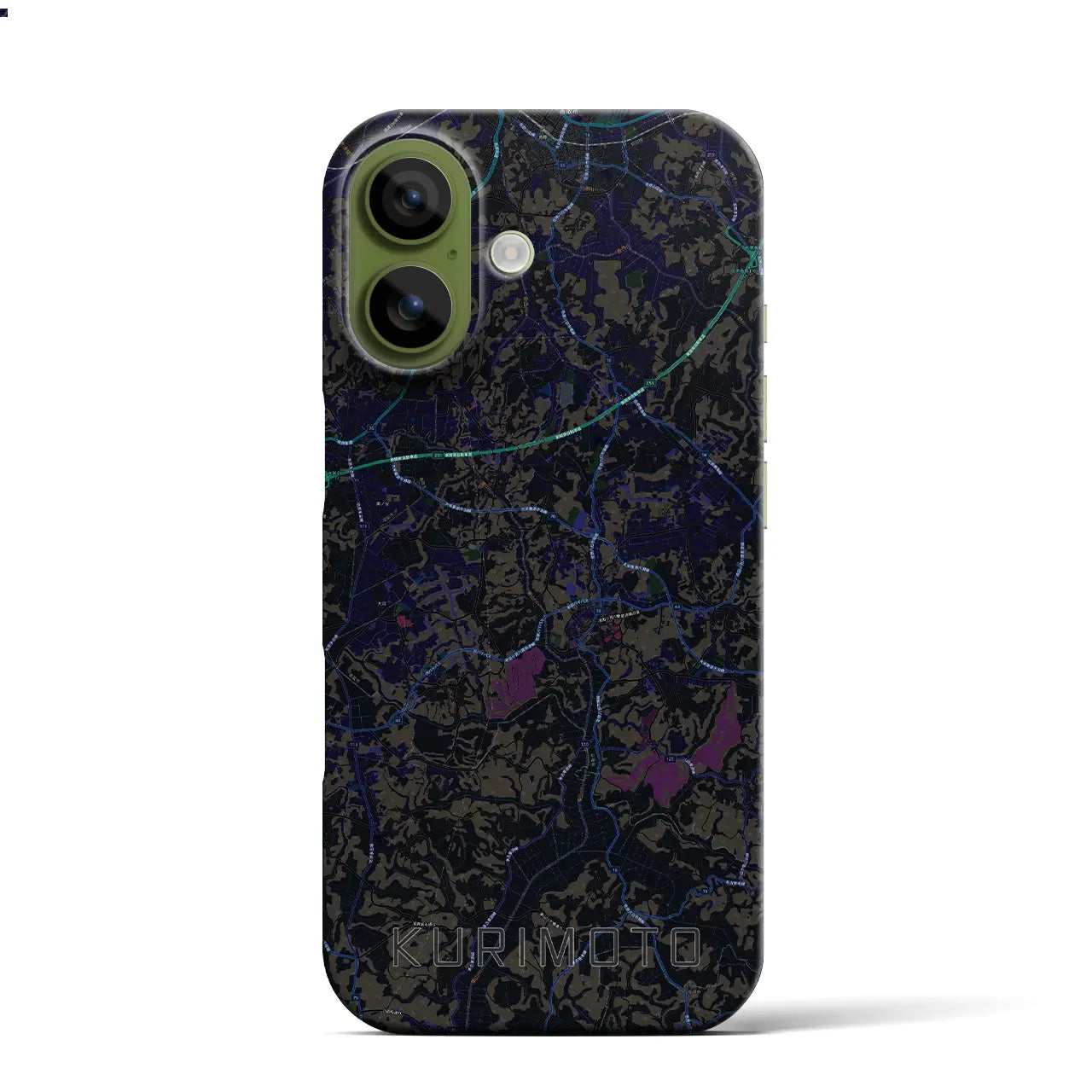 【栗源（千葉県）】地図柄iPhoneケース（バックカバータイプ）