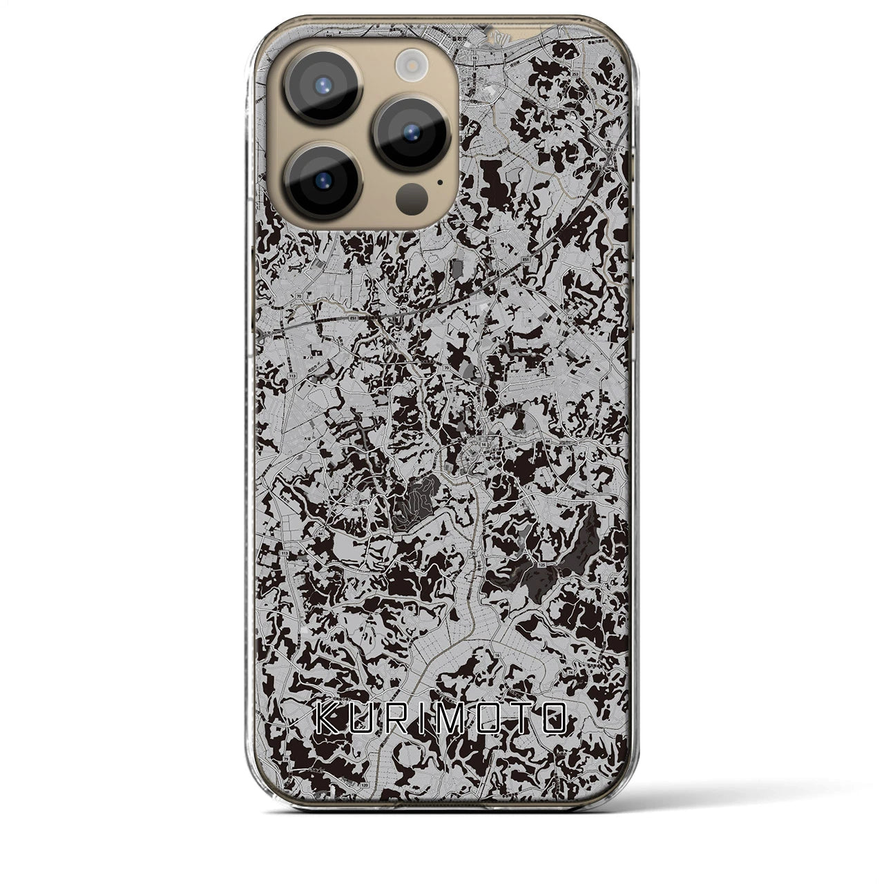 【栗源（千葉県）】地図柄iPhoneケース（クリアタイプ）