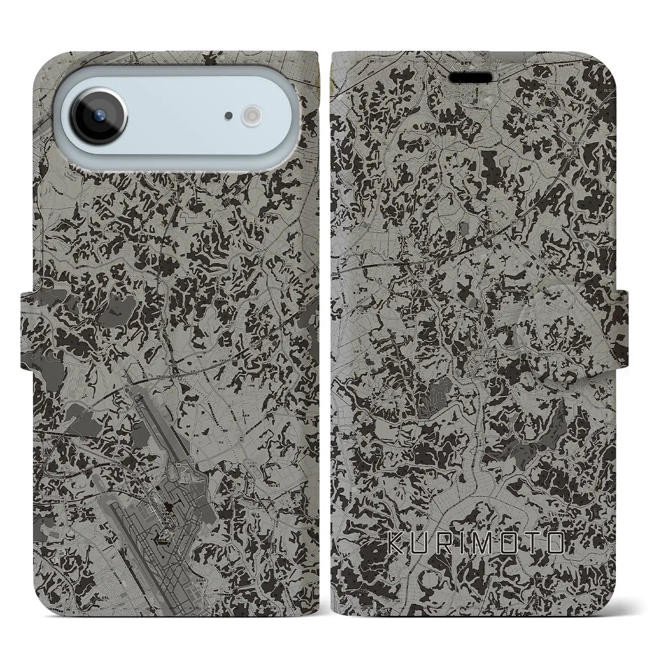 【栗源（千葉県）】地図柄iPhoneケース（手帳タイプ）