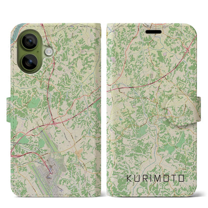 【栗源（千葉県）】地図柄iPhoneケース（手帳タイプ）