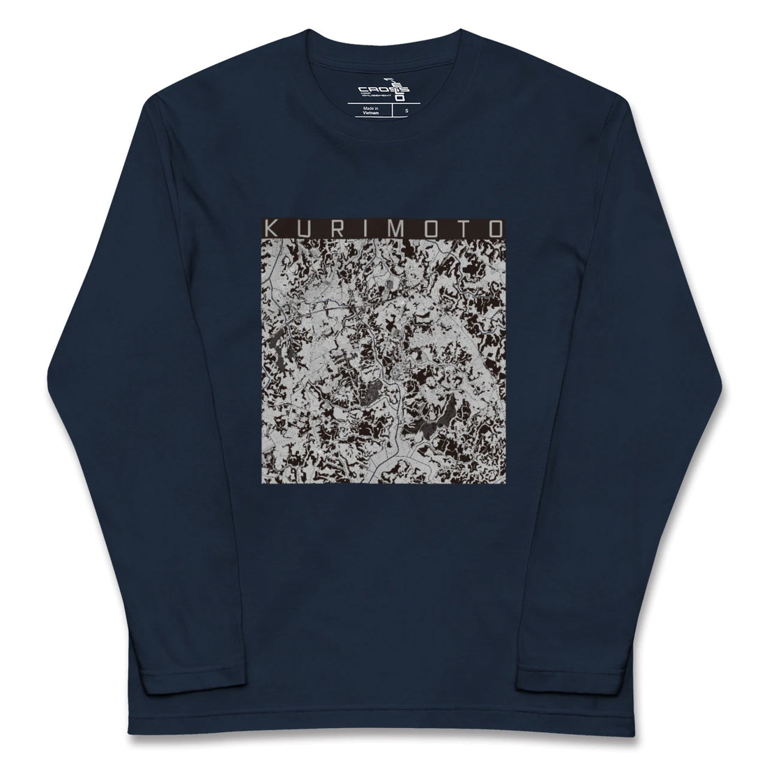 【栗源(千葉県)】地図柄ロングスリーブTシャツ