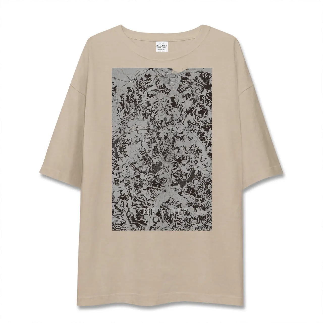 【栗源（千葉県）】地図柄ビッグシルエットTシャツ