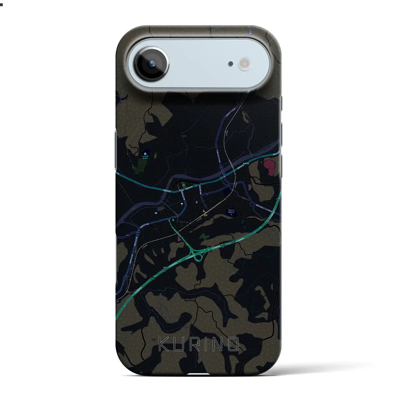 【栗野（鹿児島県）】地図柄iPhoneケース（バックカバータイプ）