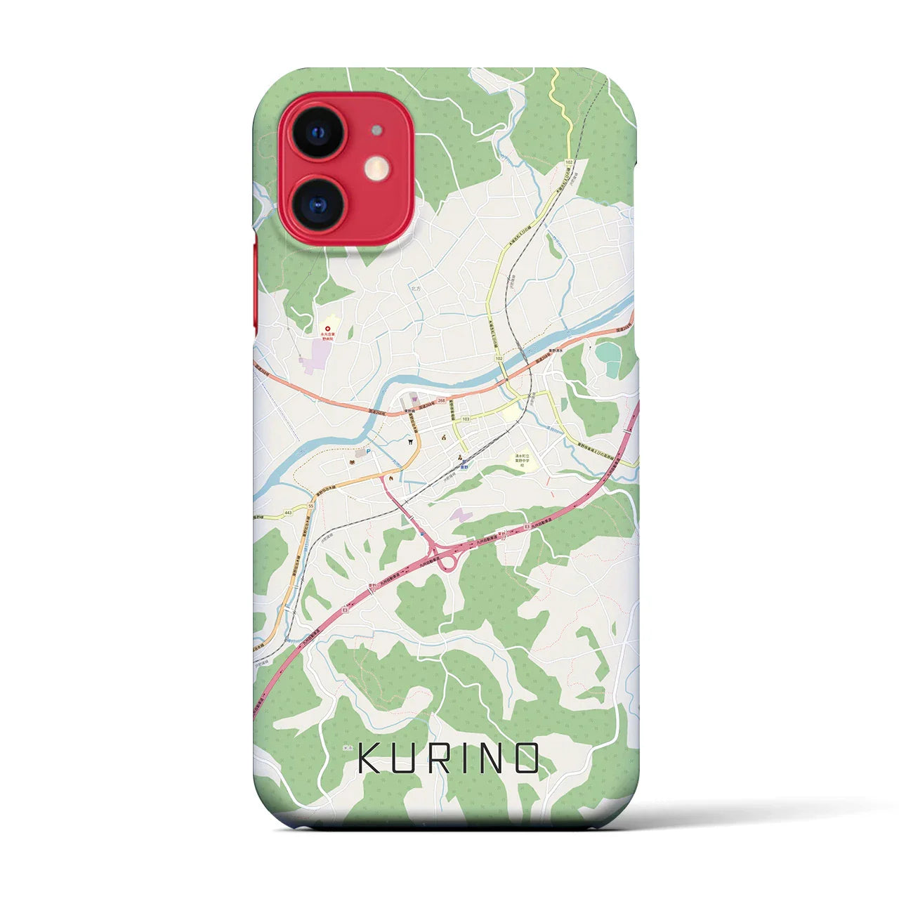 【栗野（鹿児島県）】地図柄iPhoneケース（バックカバータイプ）