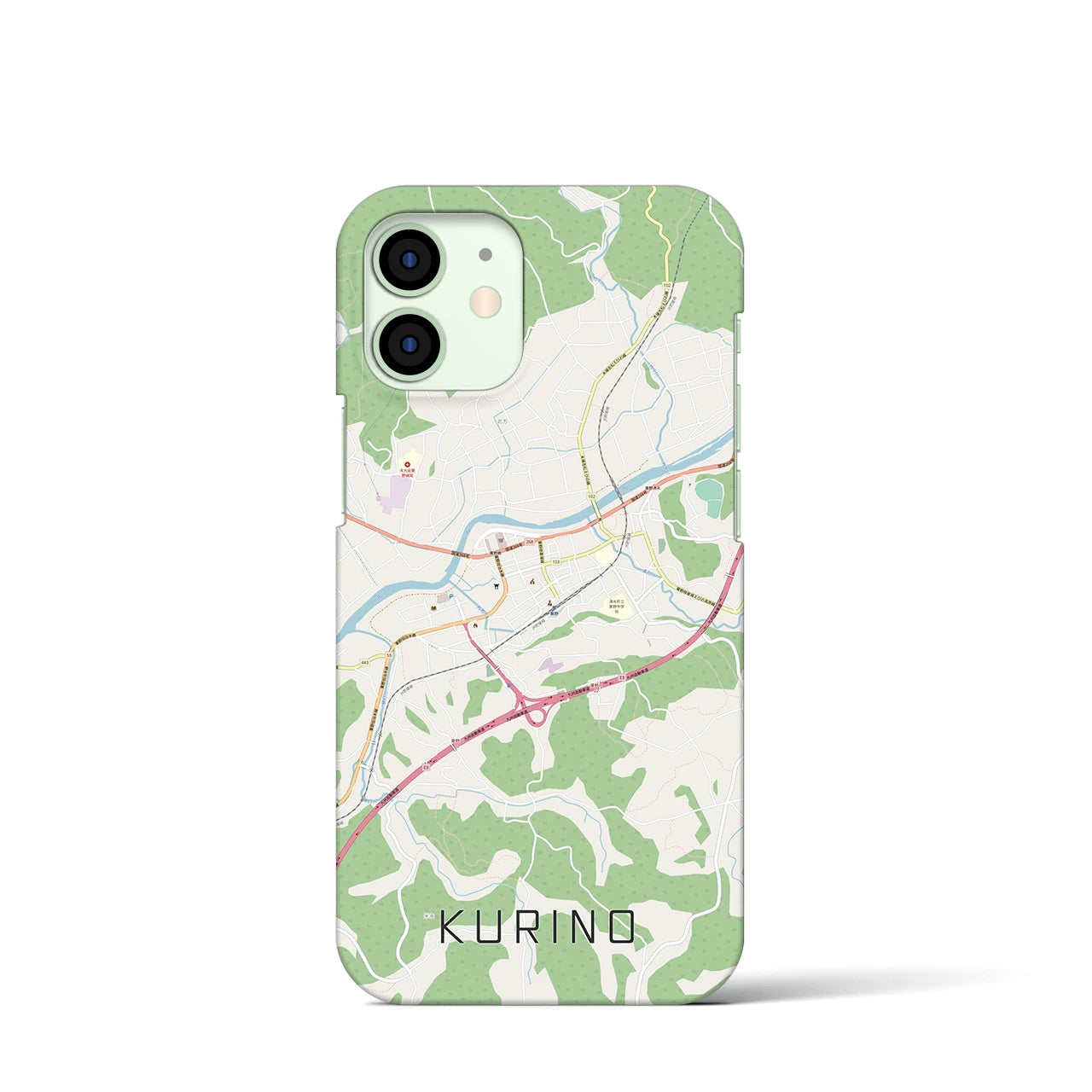 【栗野（鹿児島県）】地図柄iPhoneケース（バックカバータイプ）
