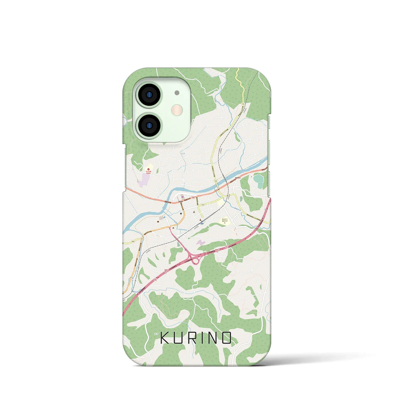 【栗野（鹿児島県）】地図柄iPhoneケース（バックカバータイプ）