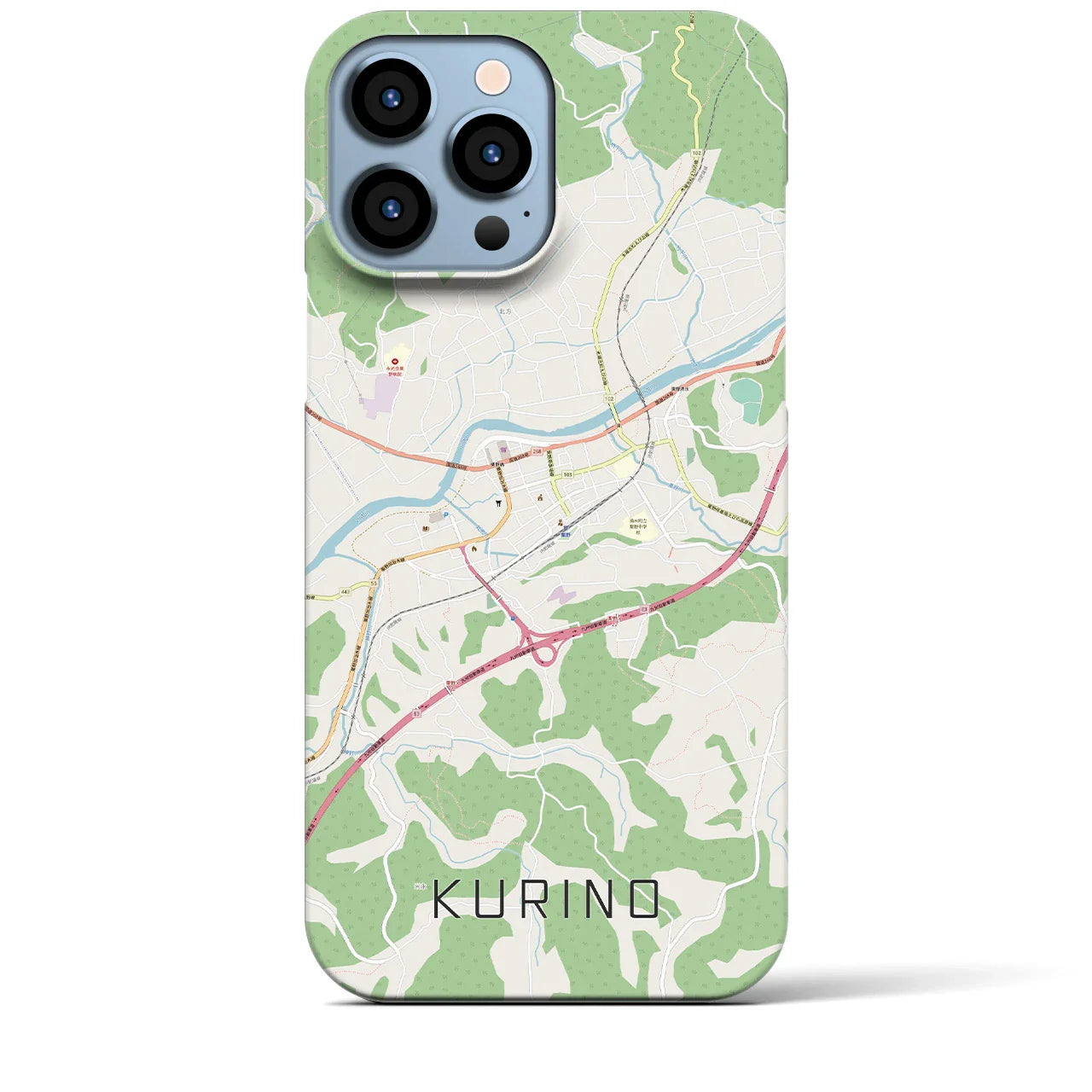 【栗野（鹿児島県）】地図柄iPhoneケース（バックカバータイプ）