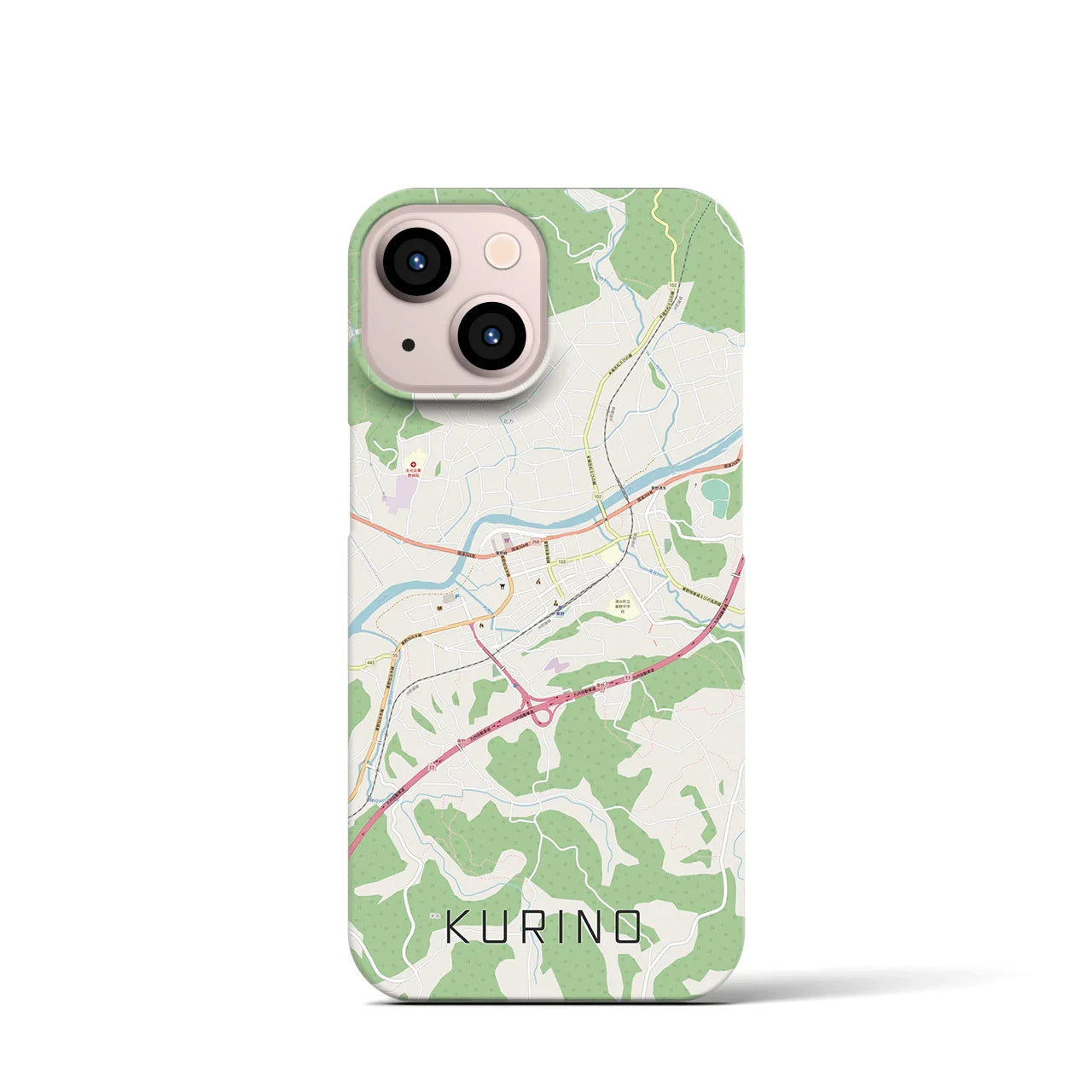 【栗野（鹿児島県）】地図柄iPhoneケース（バックカバータイプ）