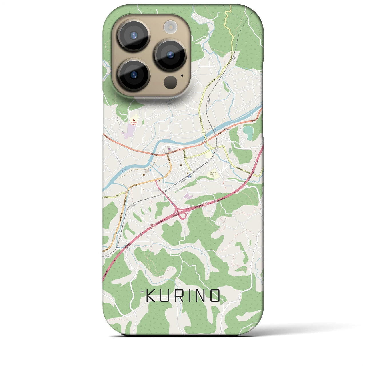 【栗野（鹿児島県）】地図柄iPhoneケース（バックカバータイプ）