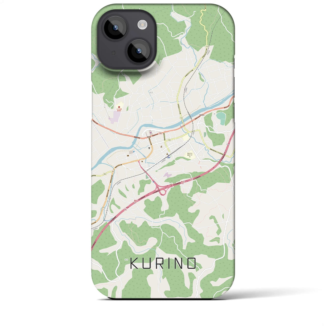 【栗野（鹿児島県）】地図柄iPhoneケース（バックカバータイプ）
