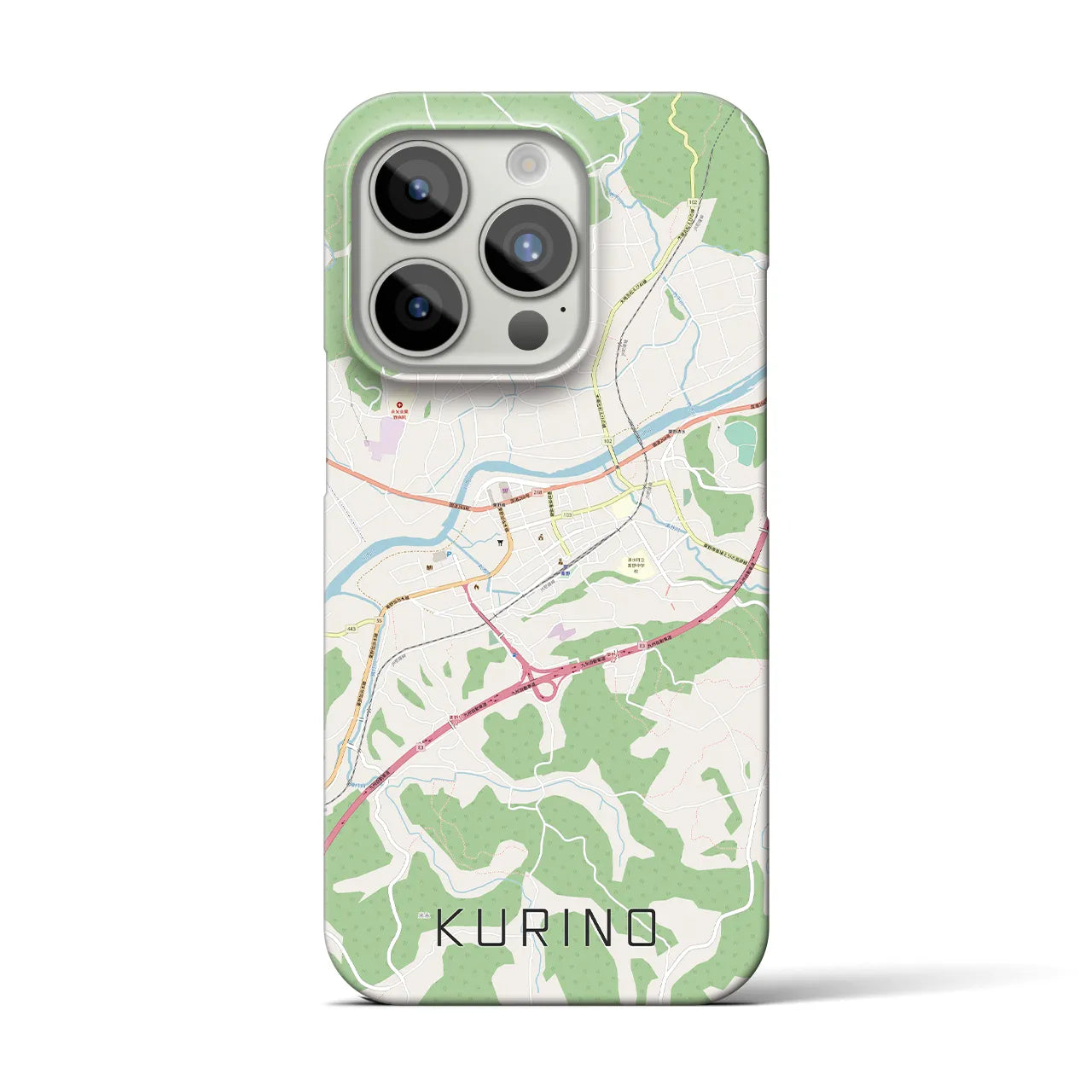 【栗野（鹿児島県）】地図柄iPhoneケース（バックカバータイプ）