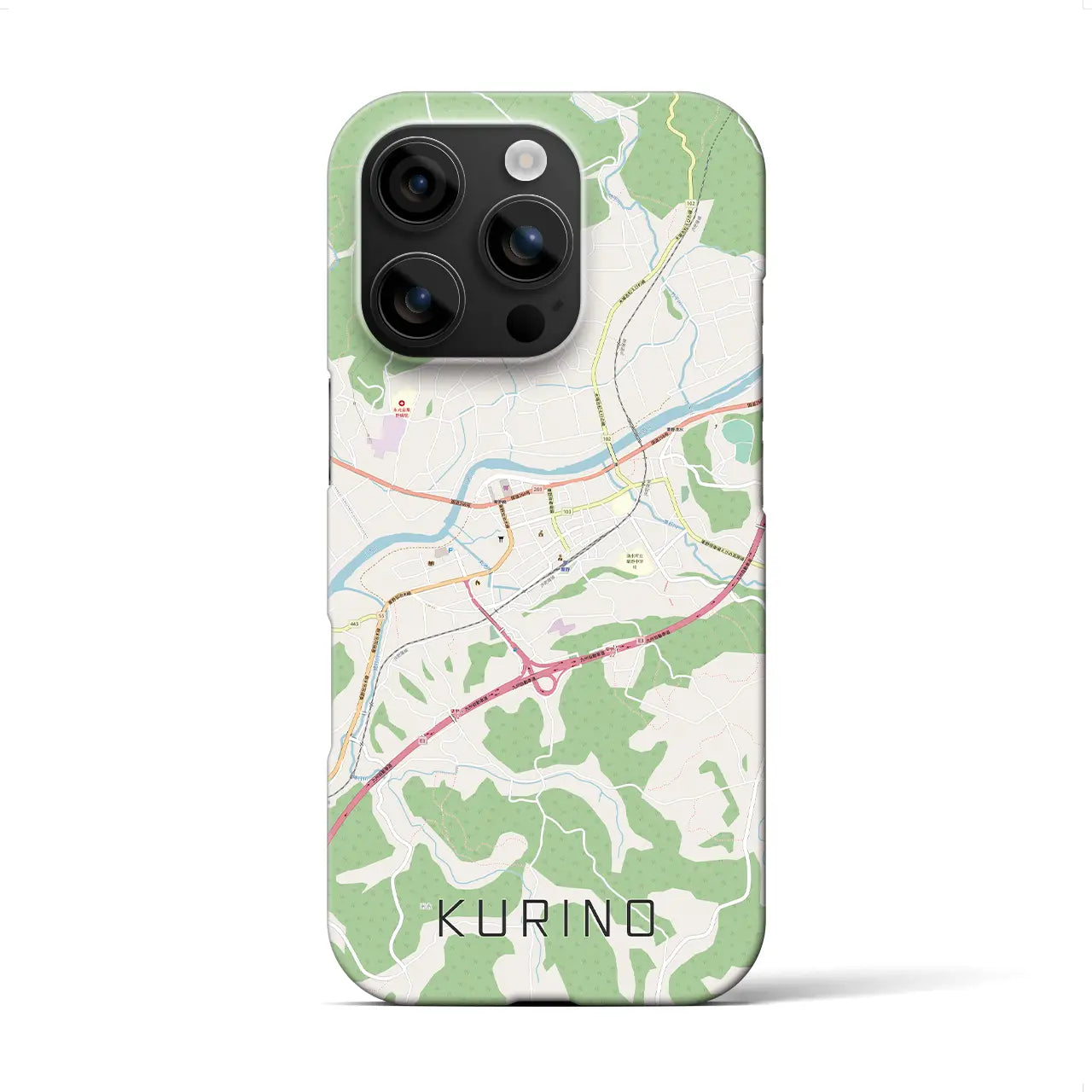 【栗野（鹿児島県）】地図柄iPhoneケース（バックカバータイプ）