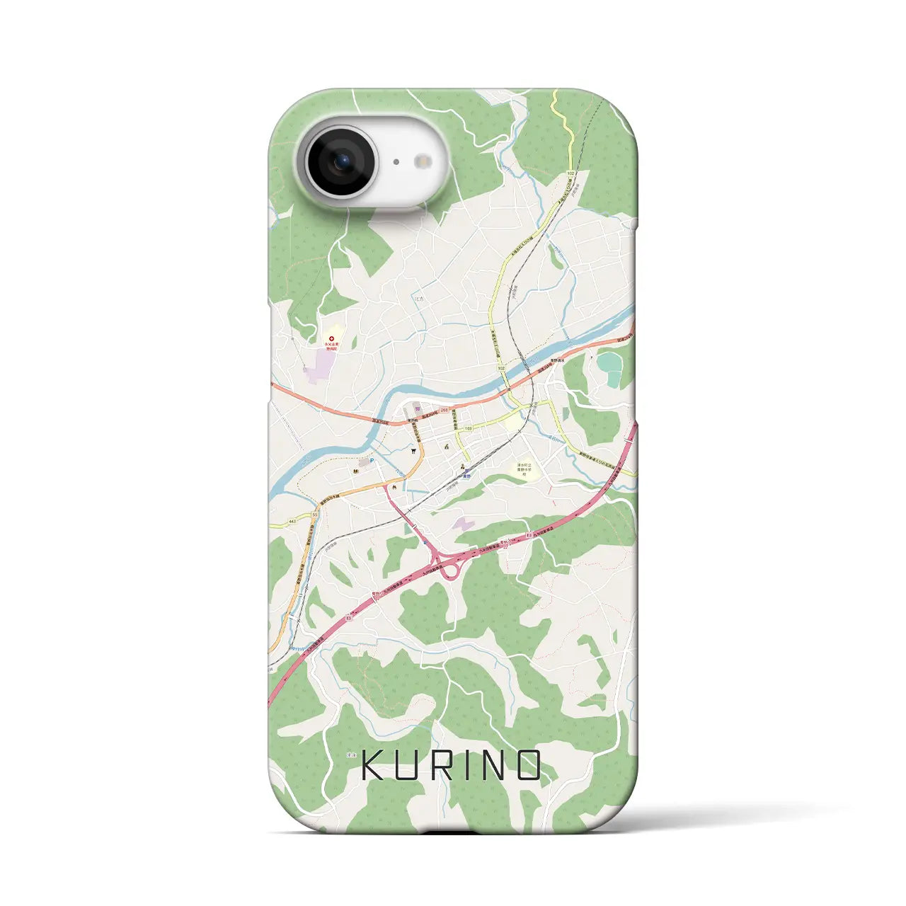 【栗野（鹿児島県）】地図柄iPhoneケース（バックカバータイプ）