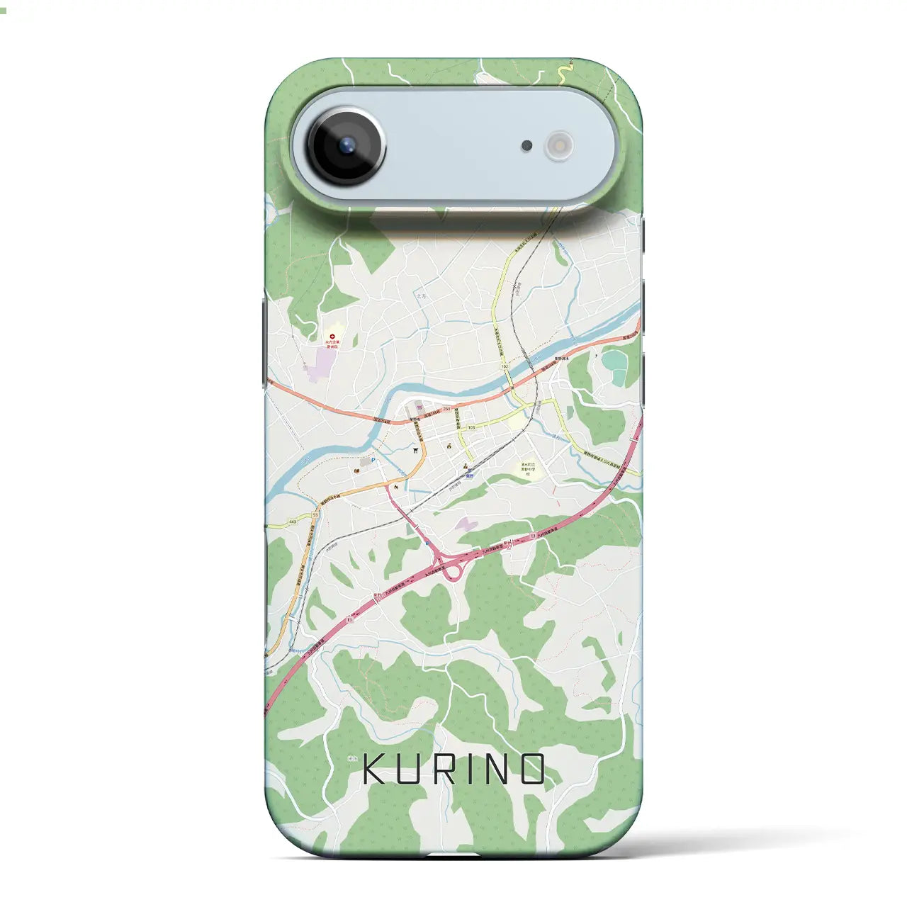 【栗野（鹿児島県）】地図柄iPhoneケース（バックカバータイプ）