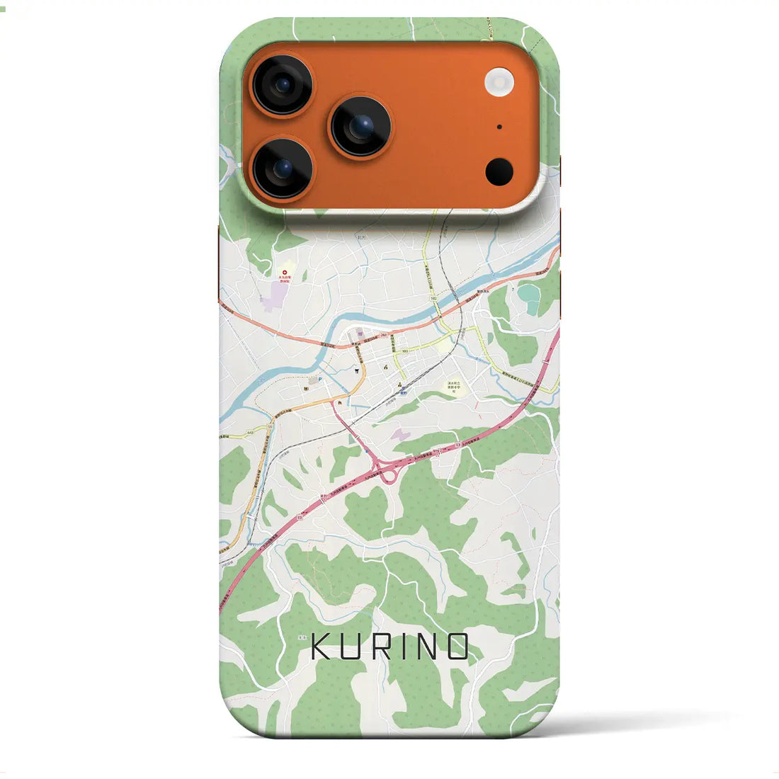 【栗野(鹿児島県)】地図柄iPhoneケース(バックカバータイプ)ナチュラル・iPhone 17 Pro Max 用