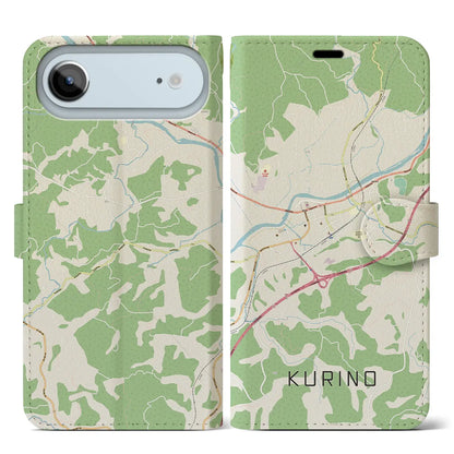 【栗野（鹿児島県）】地図柄iPhoneケース（手帳タイプ）