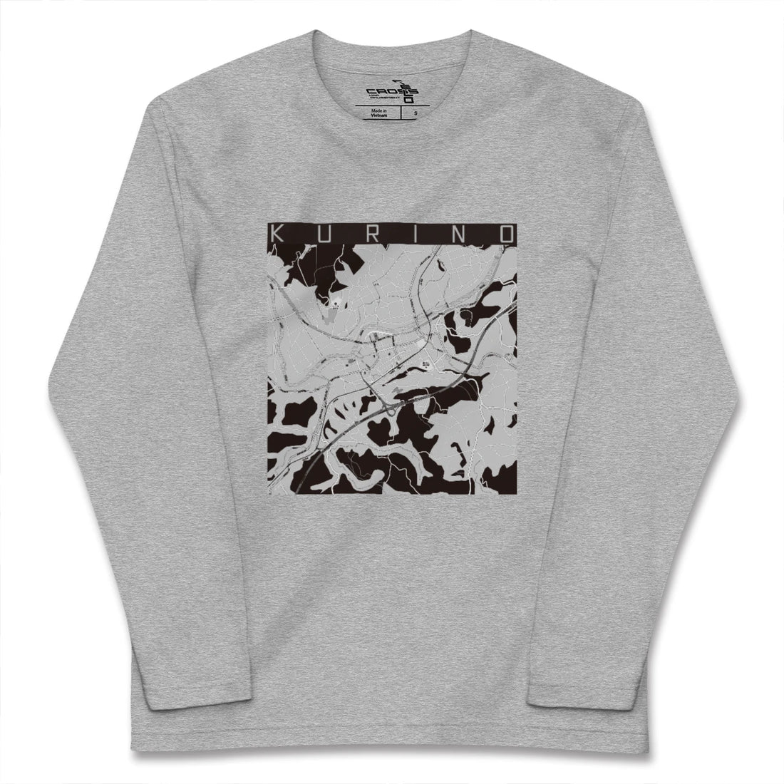 【栗野(鹿児島県)】地図柄ロングスリーブTシャツ