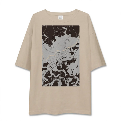 【栗野（鹿児島県）】地図柄ビッグシルエットTシャツ