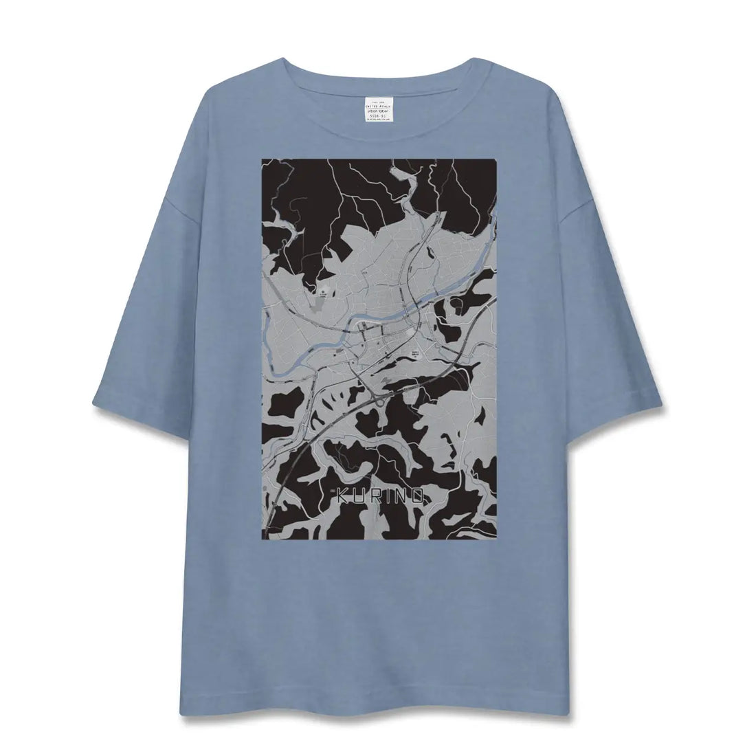 【栗野（鹿児島県）】地図柄ビッグシルエットTシャツ