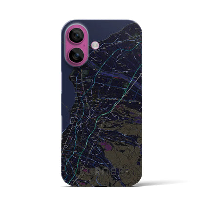 【黒部（富山県）】地図柄iPhoneケース（バックカバータイプ）