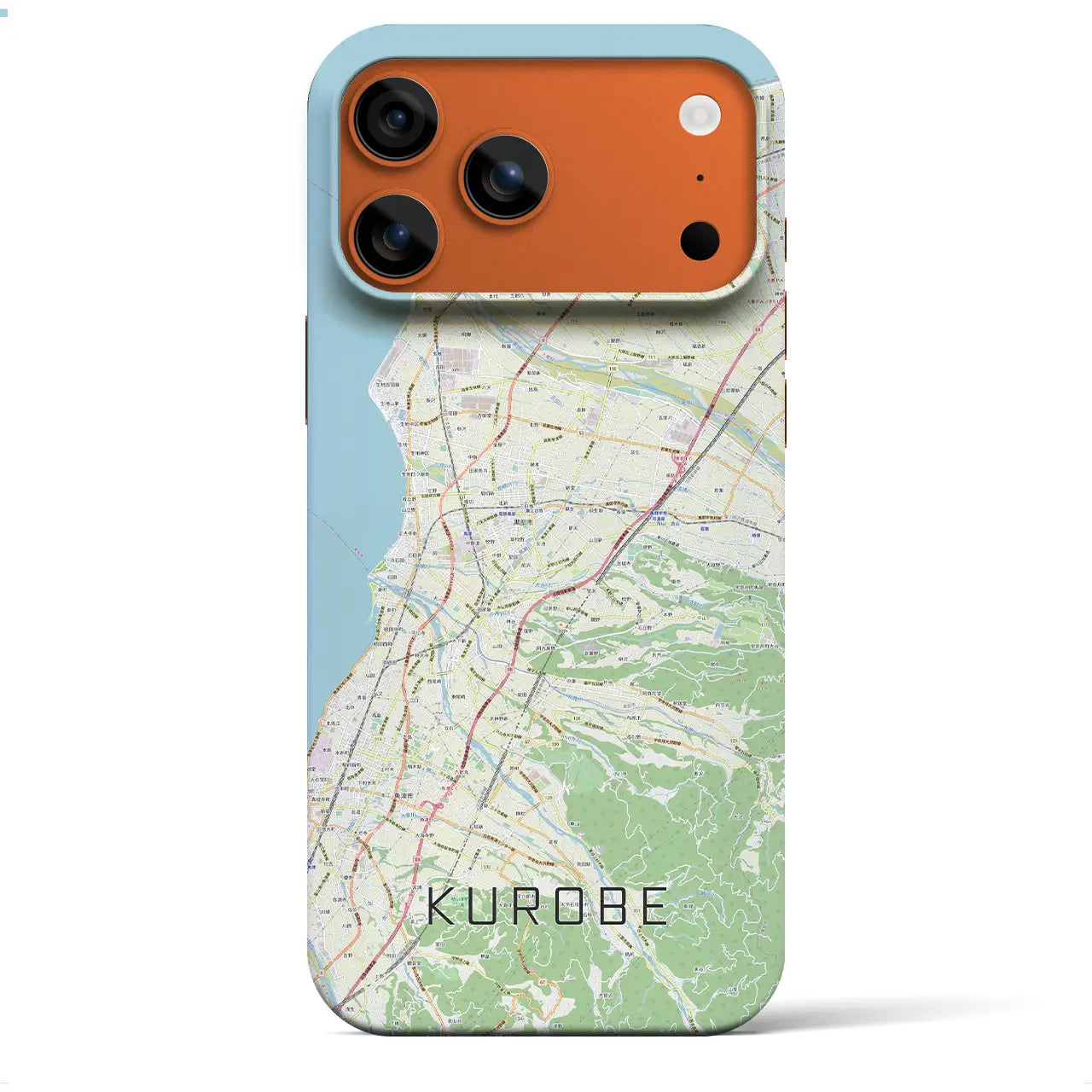 【黒部（富山県）】地図柄iPhoneケース（バックカバータイプ）