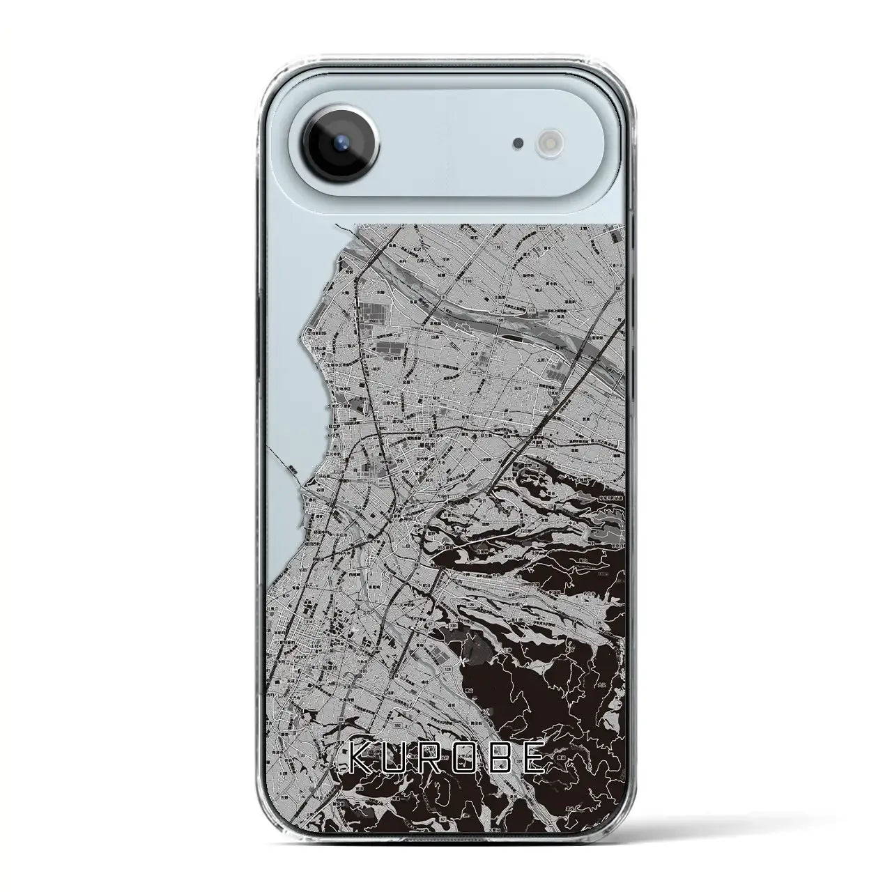 【黒部（富山県）】地図柄iPhoneケース（クリアタイプ）モノトーン・iPhone 17 Pro Max 用