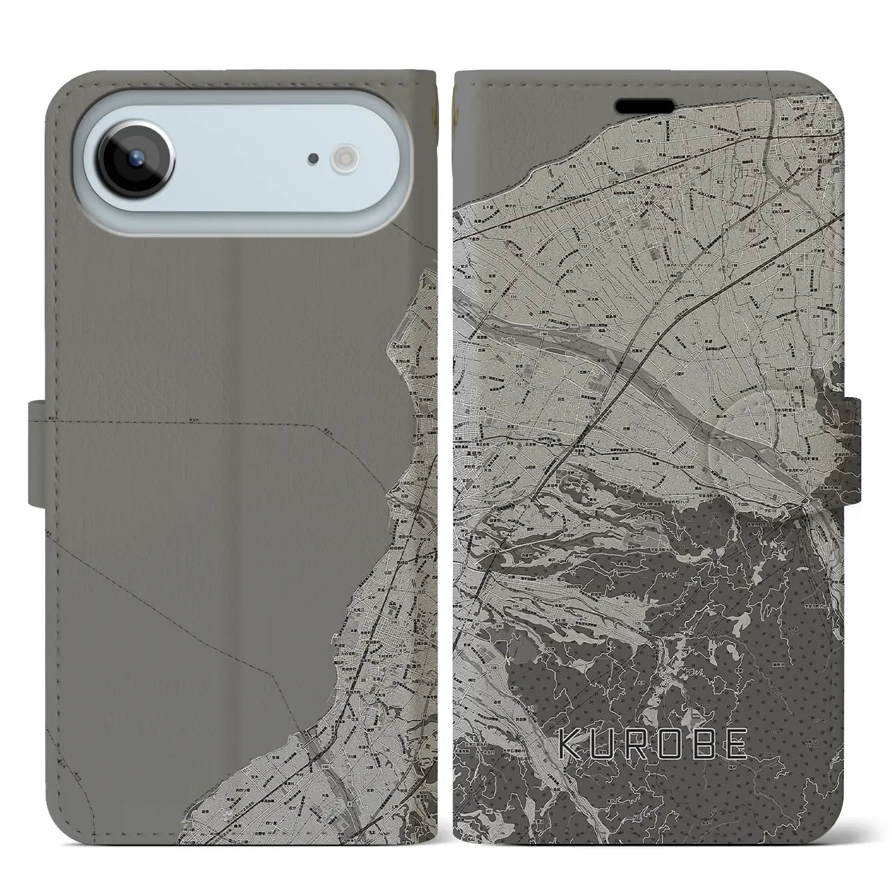 【黒部（富山県）】地図柄iPhoneケース（手帳タイプ）